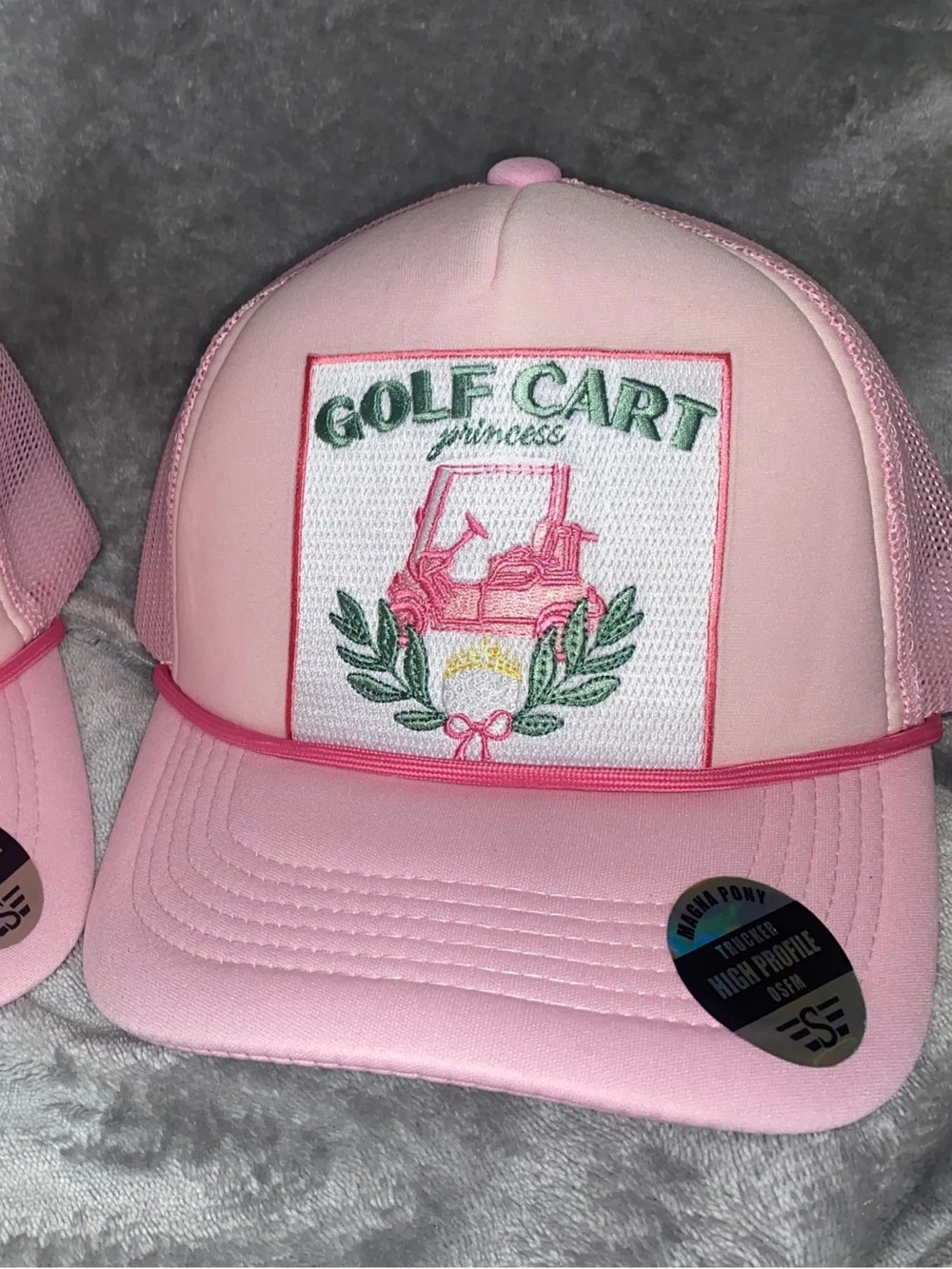 Pink Tri Color Mesh Trucker Cap - Golf Cart Princess